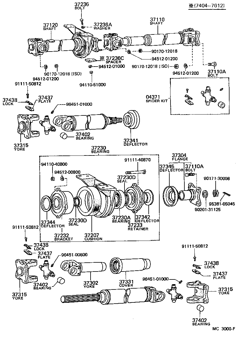 Eje de hélice y junta universal