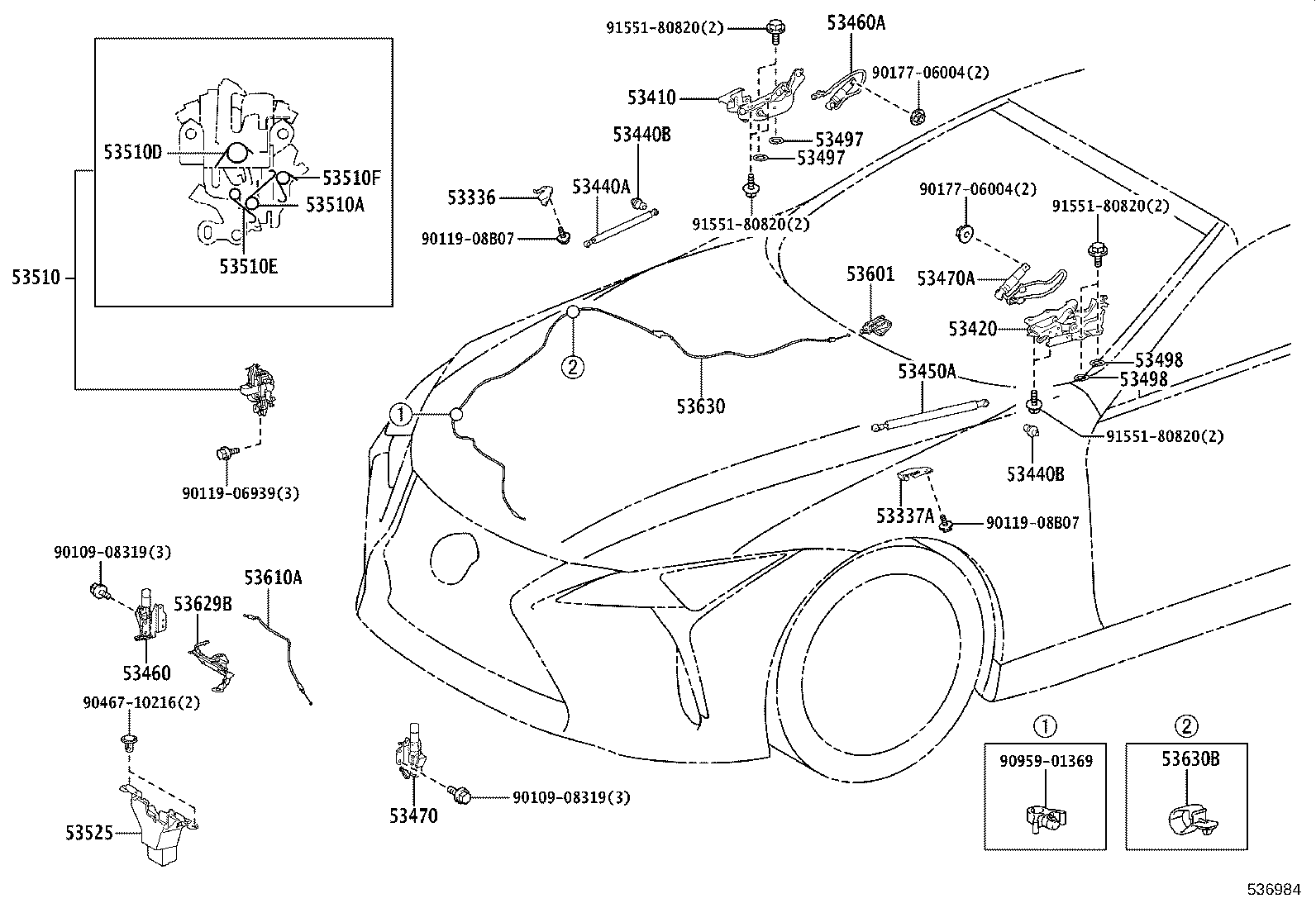 Hood Lock & Hinge