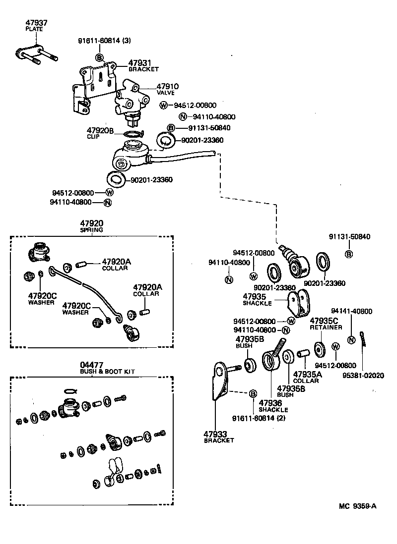 Abrazadera del tubo de freno