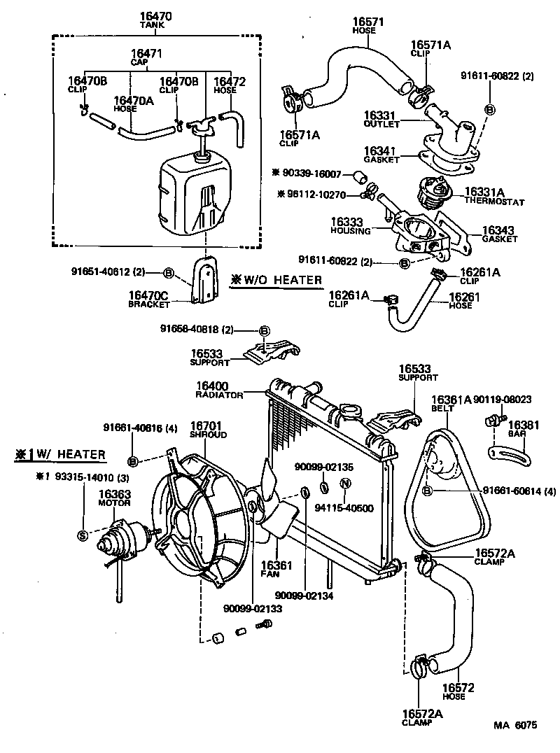 Radiator Water Outlet