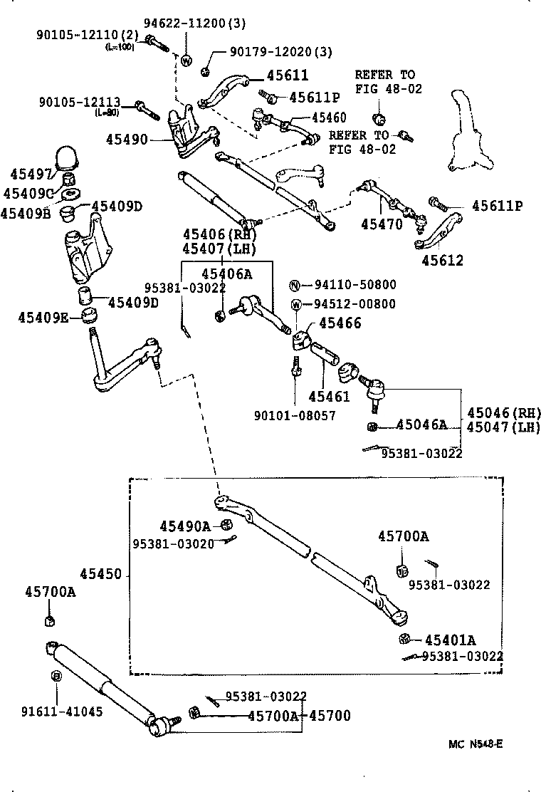 Enlace del mecanismo de dirección