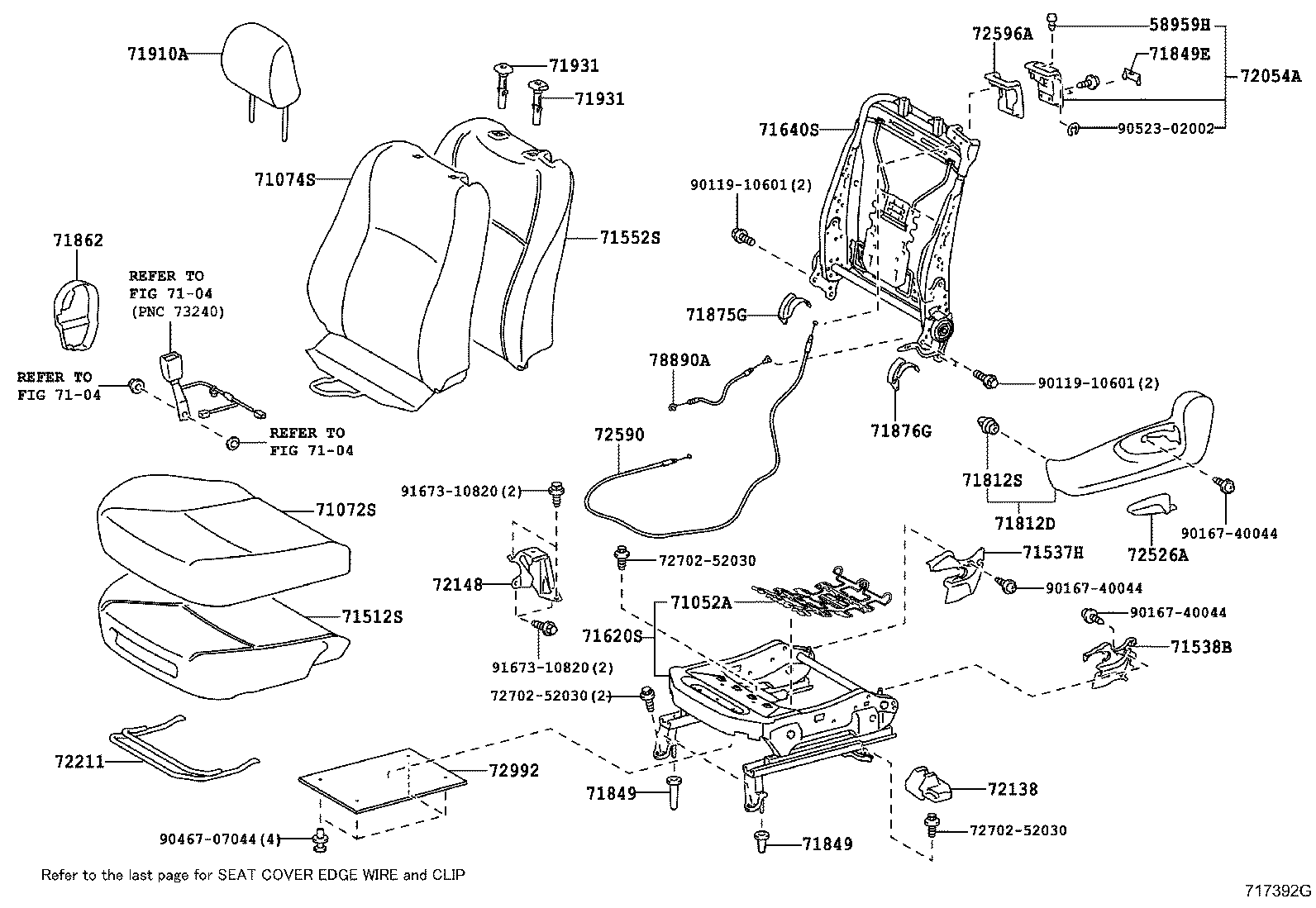 Asiento delantero y riel del asiento