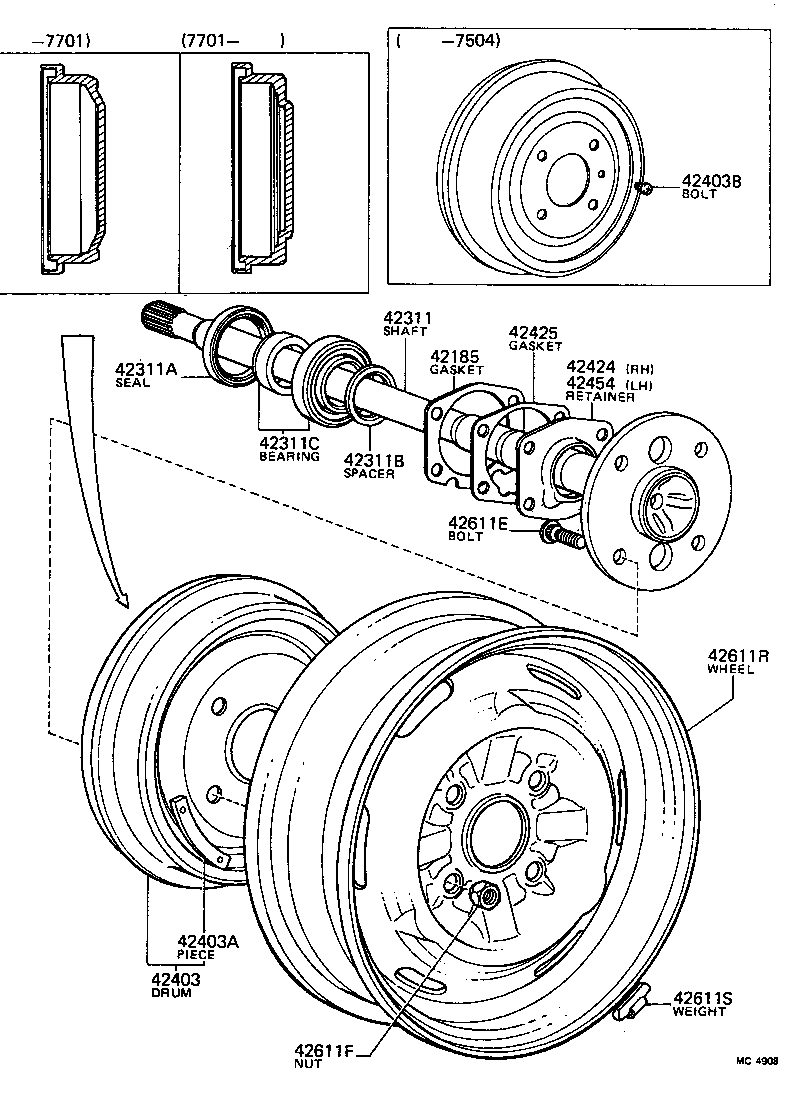 Rear Axle Shaft Hub