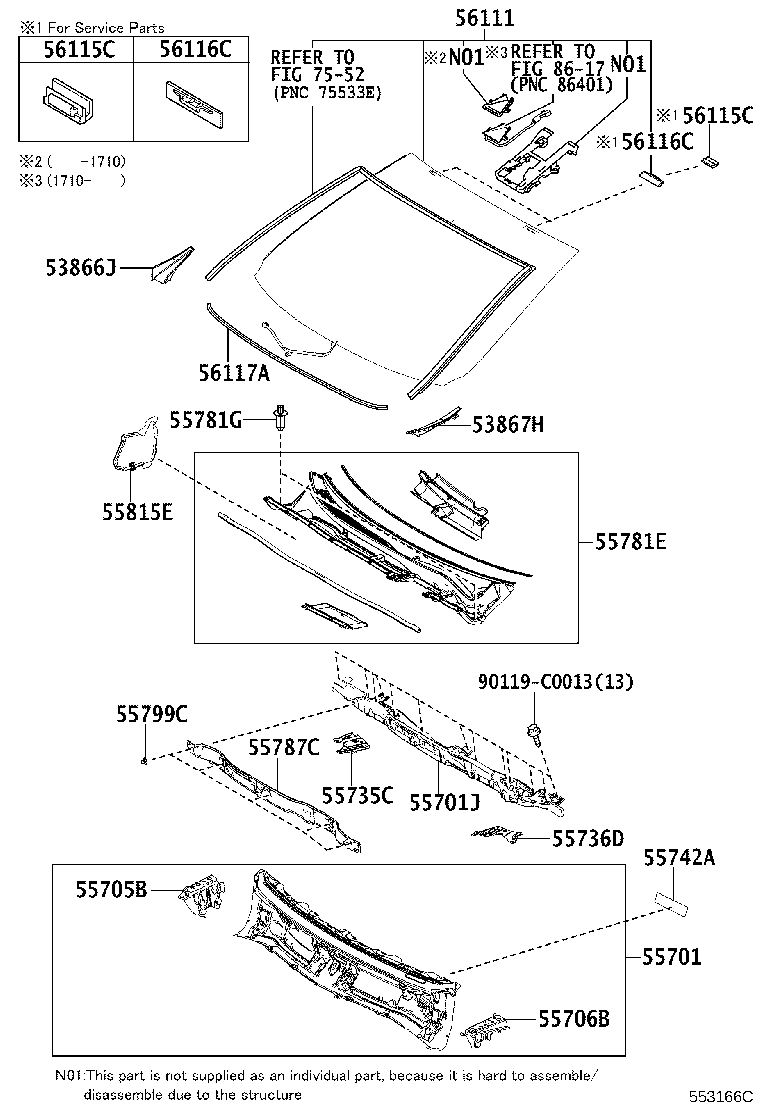 Cowl Panel & Windshield Glass