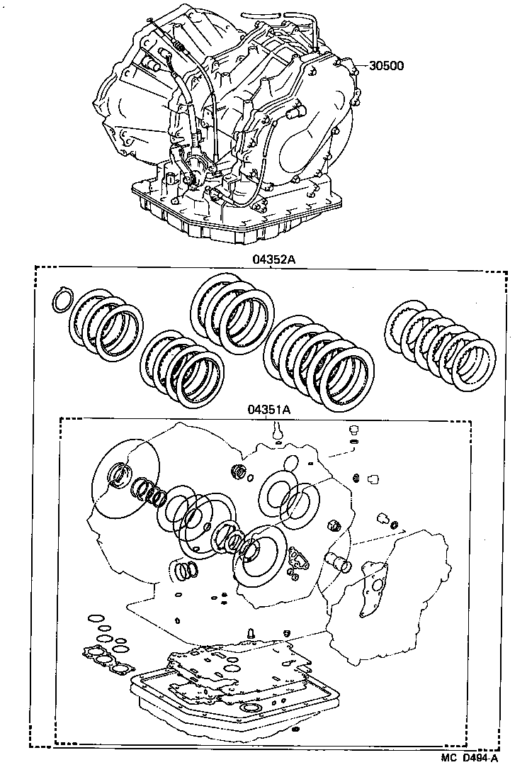 Conjunto de transmisión o transmisión y kit de juntas