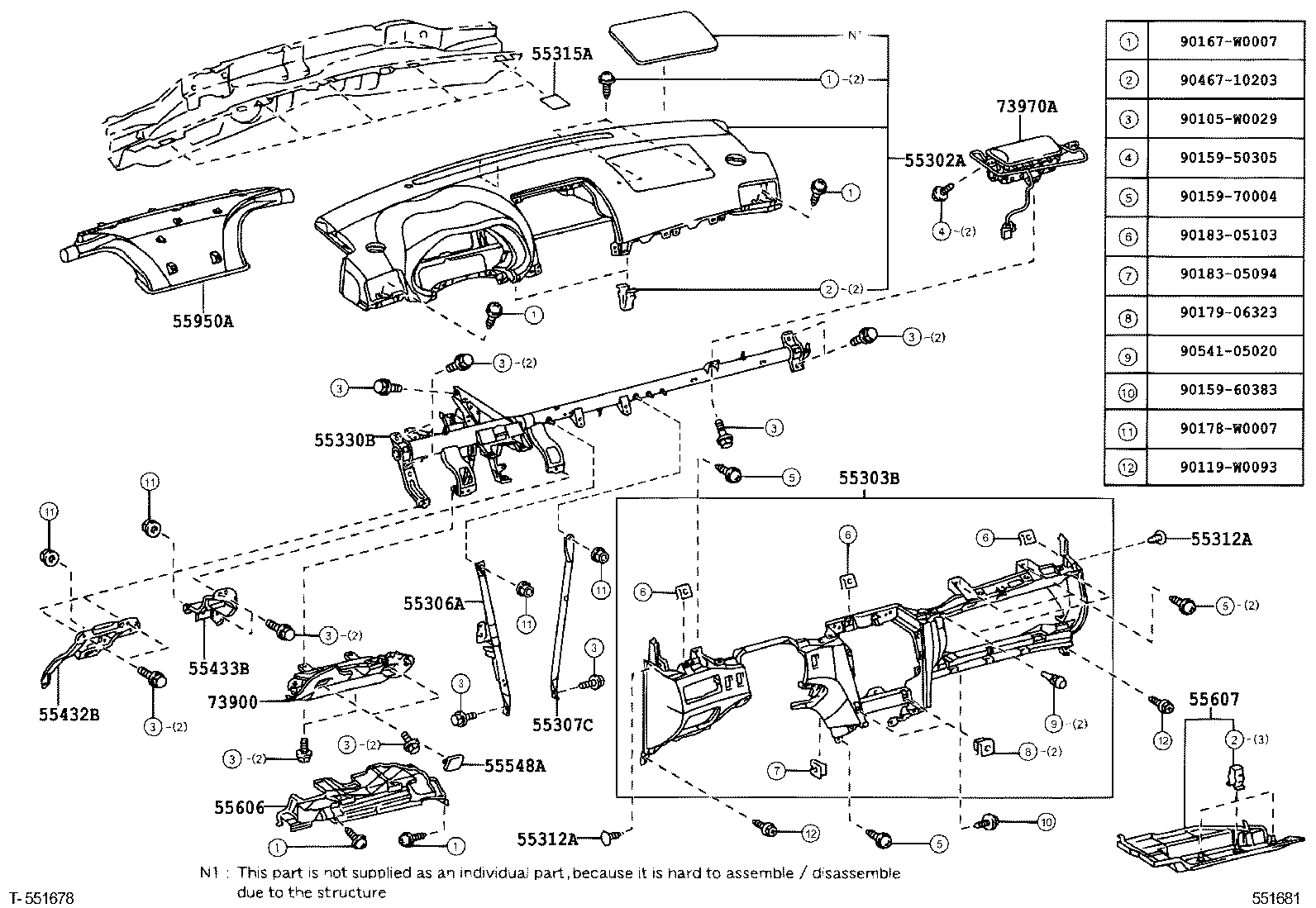 Instrument Panel Glove Compartment