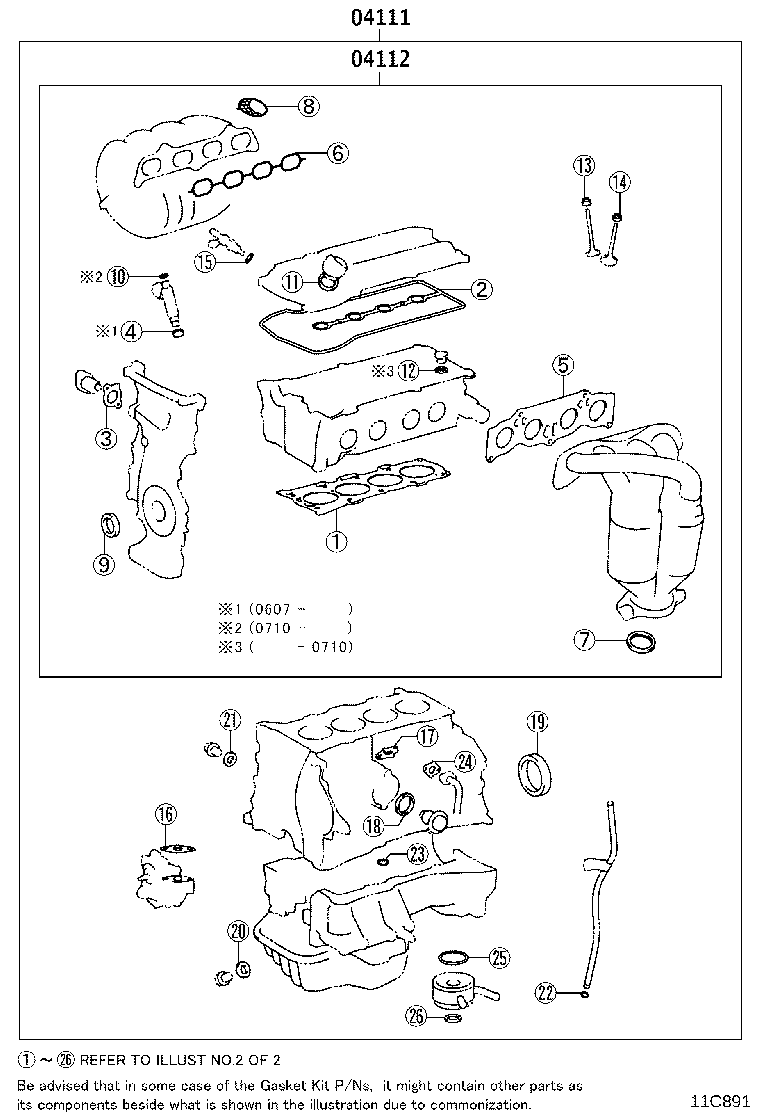 Engine Overhaul Gasket Kit