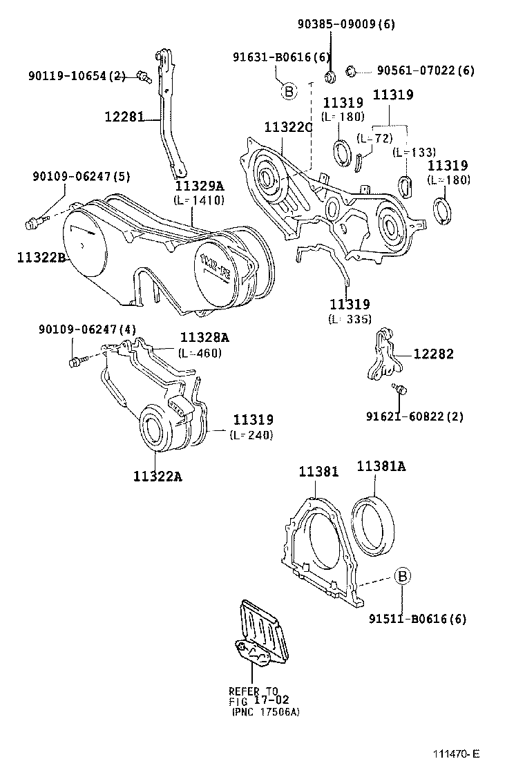 Timing Gear Cover & Rear End Plate