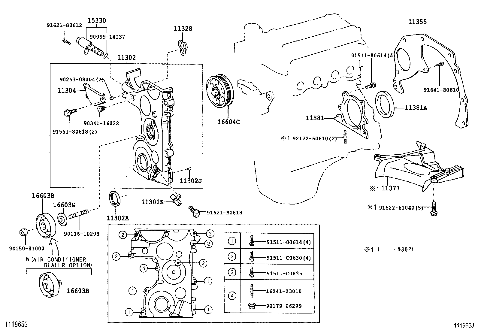 Timing Gear Cover & Rear End Plate