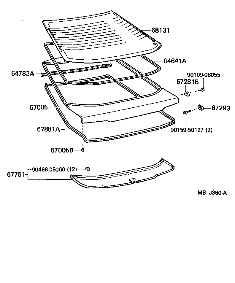 Back Door Panel Glass