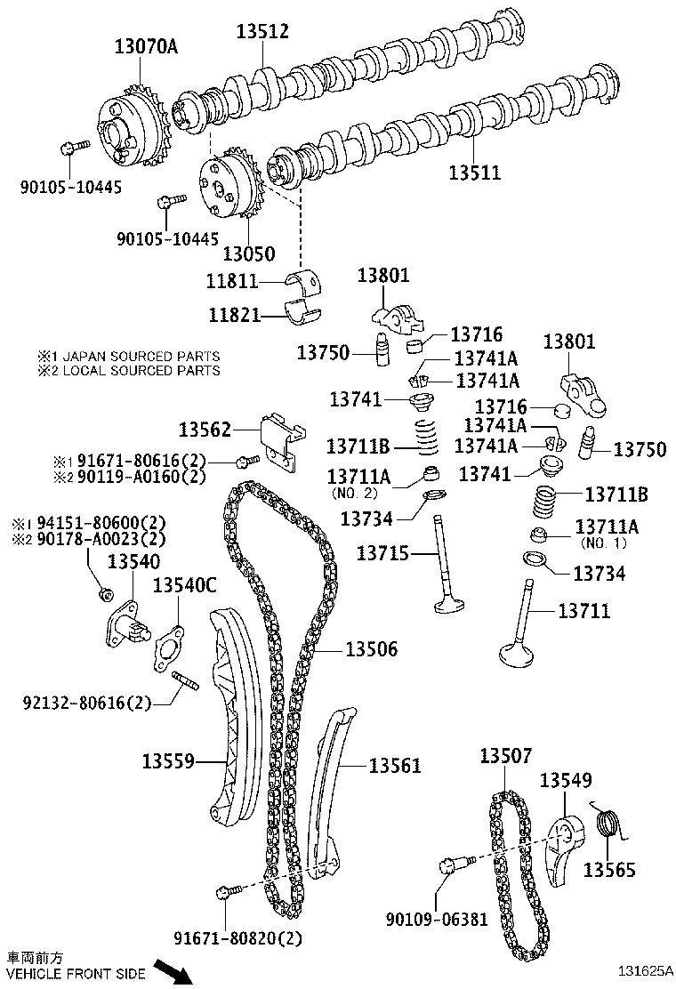 Árbol de levas y válvula