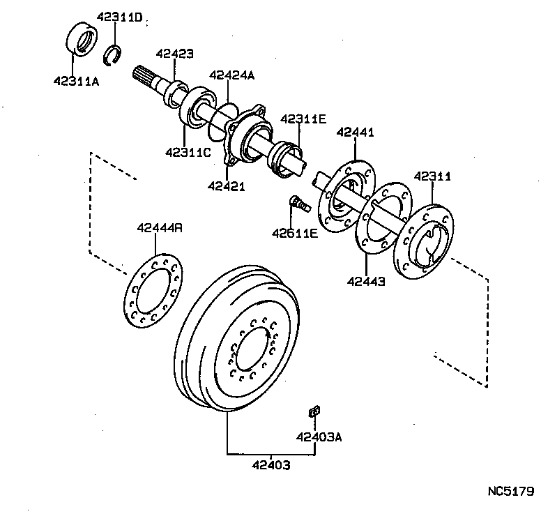 Rear Axle Shaft Hub