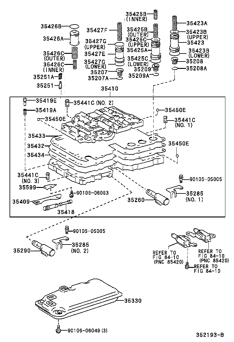 Colador de aceite del cuerpo de válvula