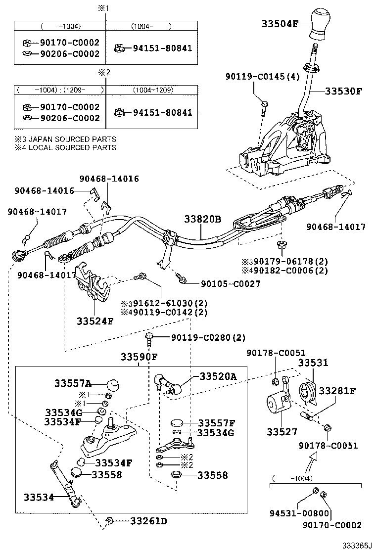 Shift Lever & Retainer