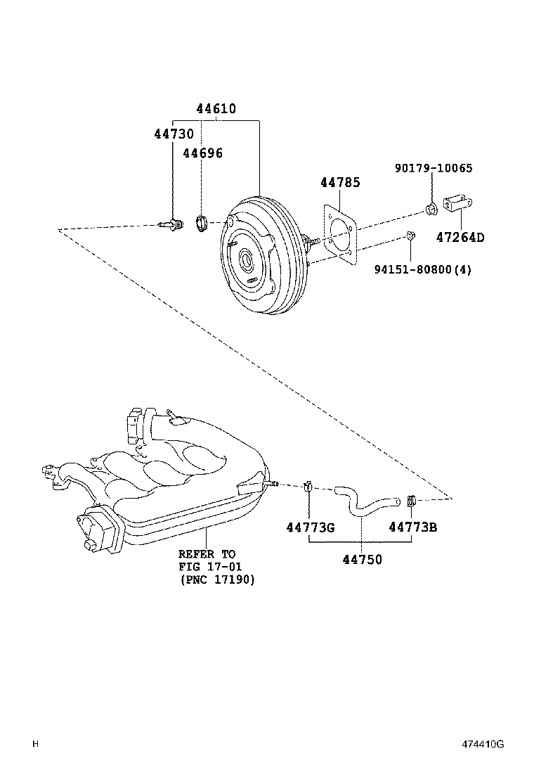 Refuerzo de freno y tubo de vacío