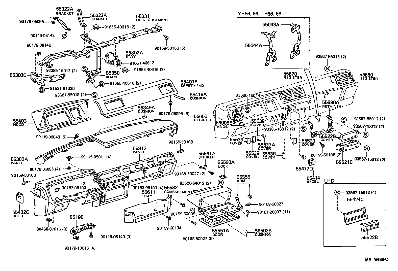 Instrument Panel Glove Compartment