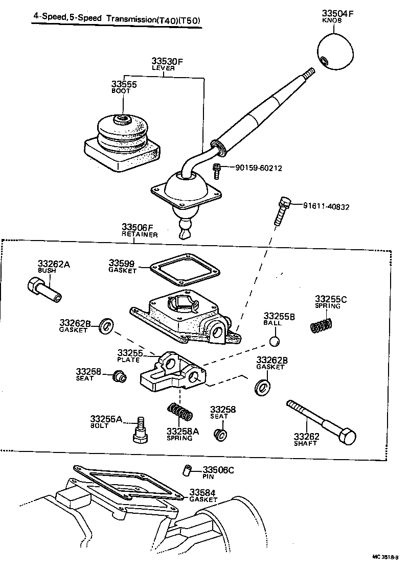 Shift Lever & Retainer