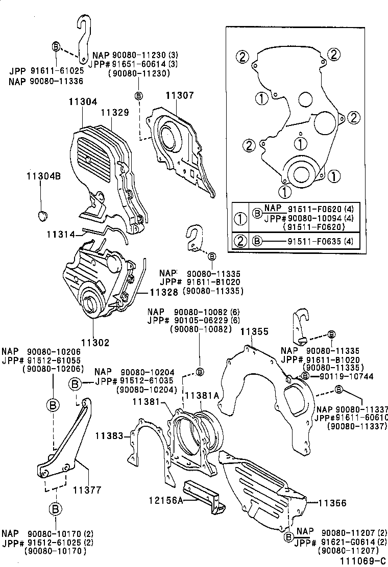 Timing Gear Cover & Rear End Plate