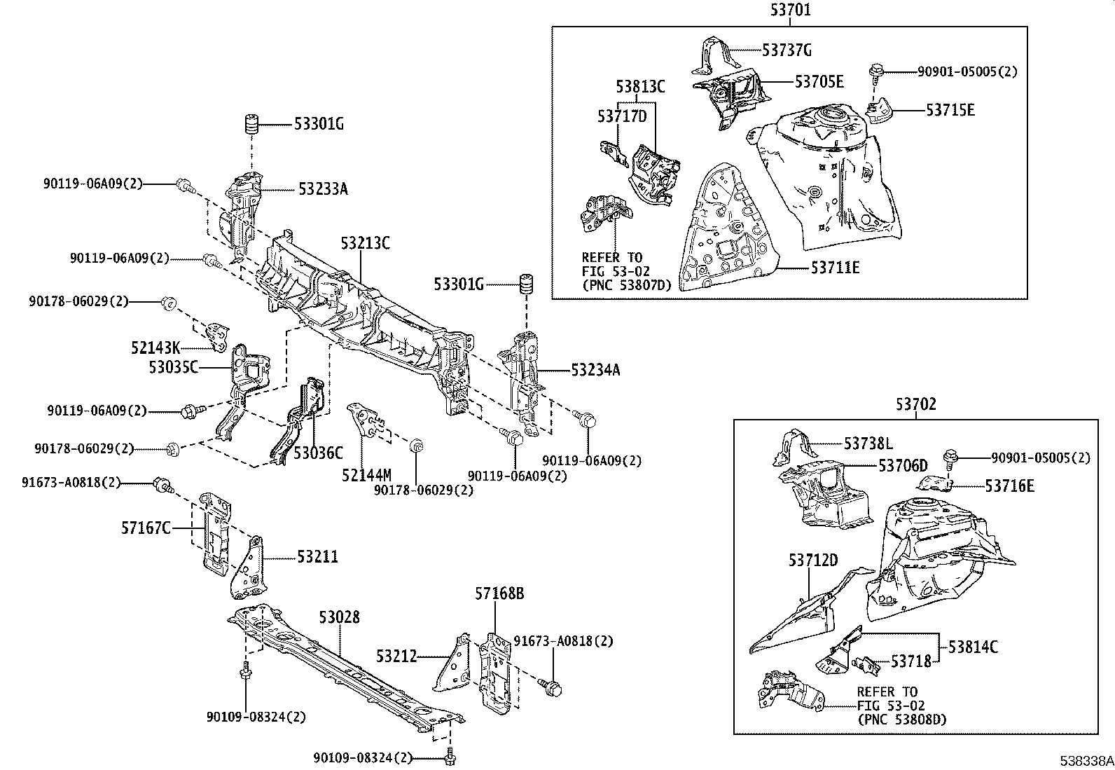 Front Fender Apron Dash Panel