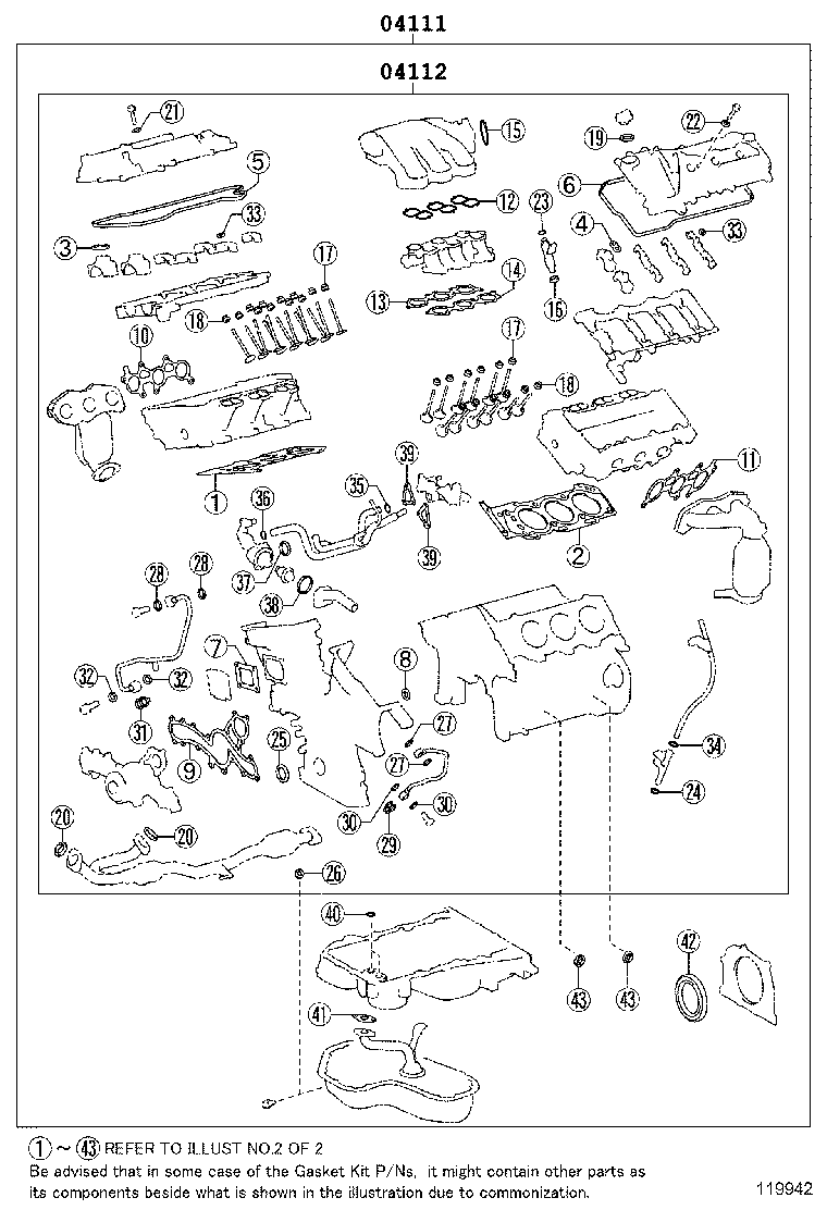 Engine Overhaul Gasket Kit