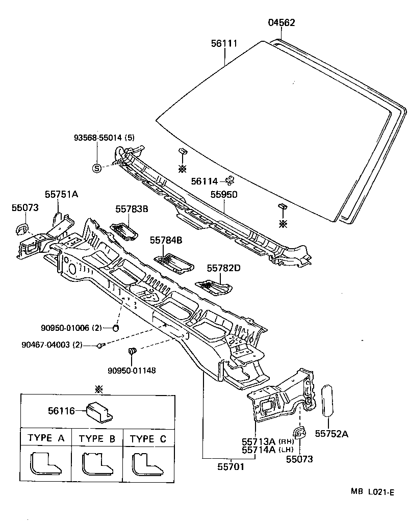 Cowl Panel & Windshield Glass