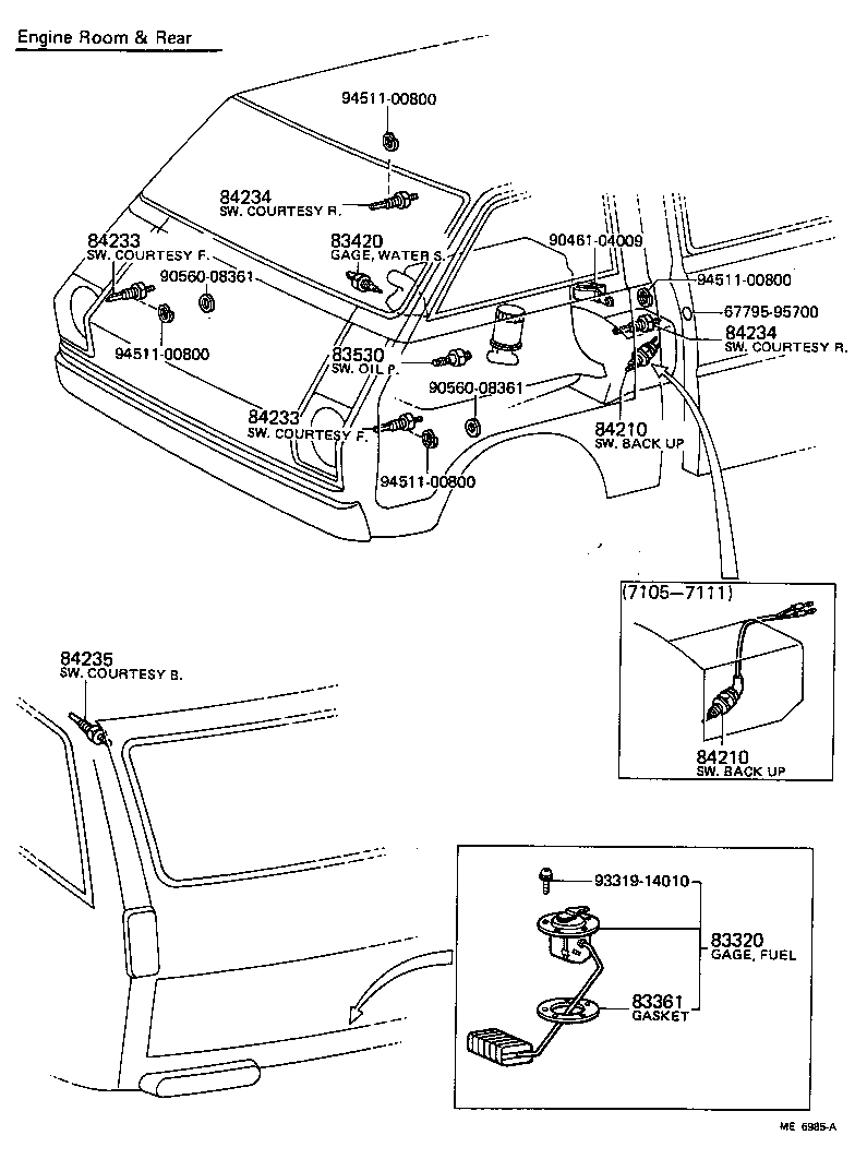 Interruptor y relé y computadora