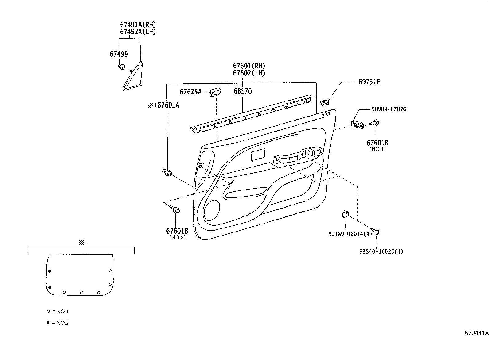 Panel de puerta delantera y vidrio