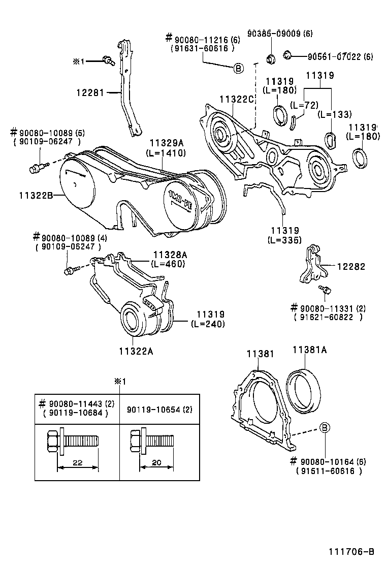 Timing Gear Cover & Rear End Plate
