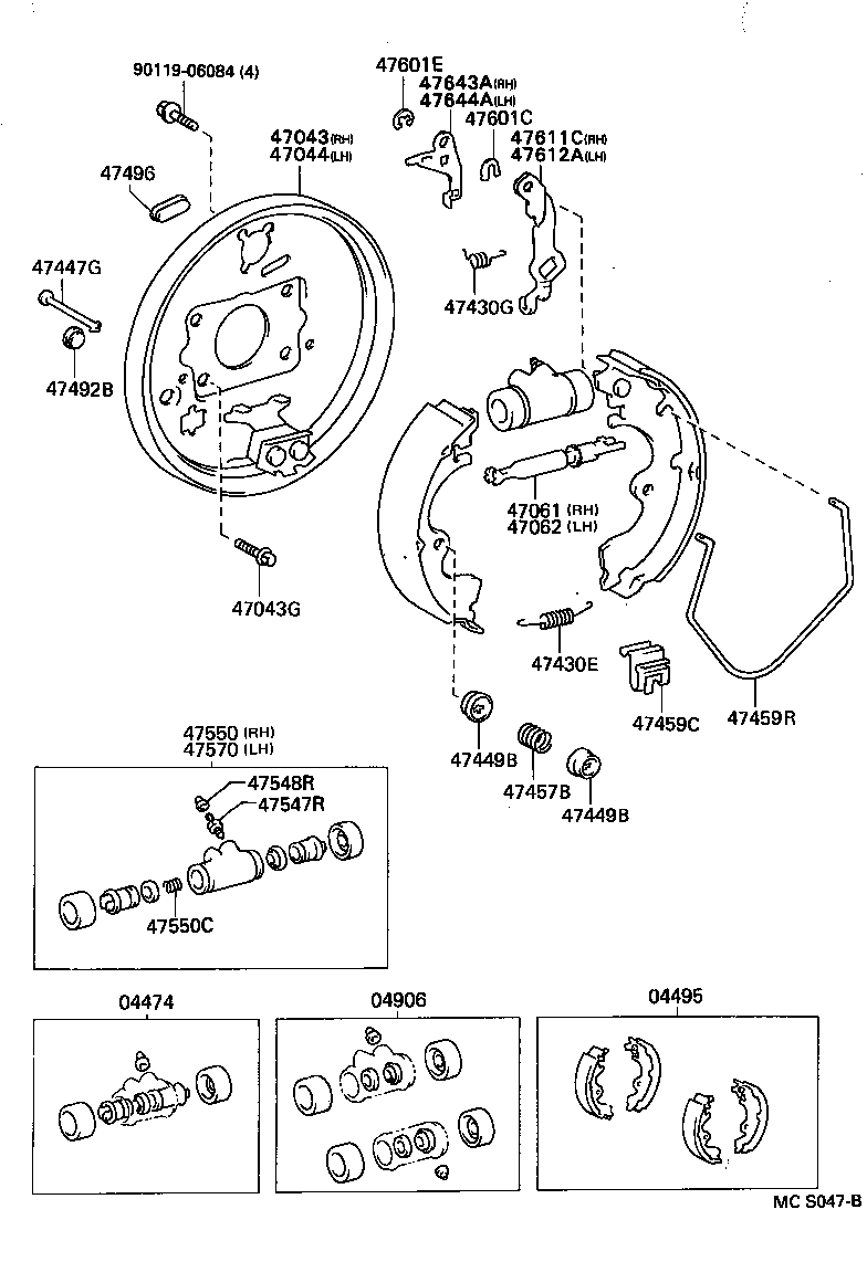 Rear Drum Brake Wheel Cylinder Backing Plate