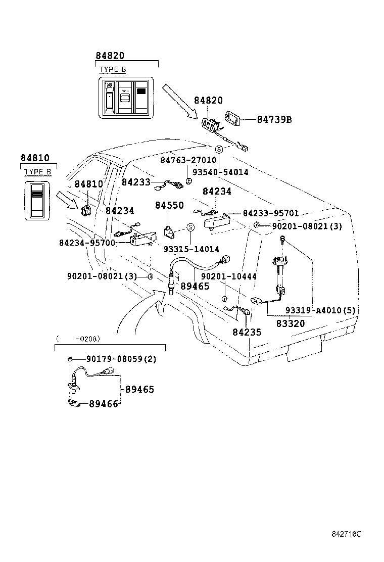 Interruptor y relé y computadora