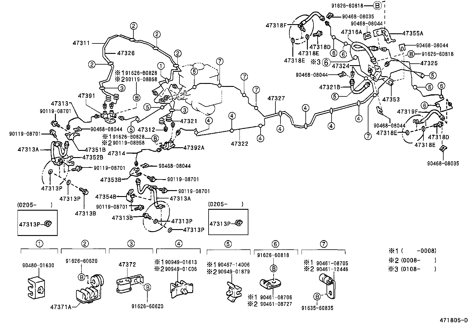 Abrazadera del tubo de freno