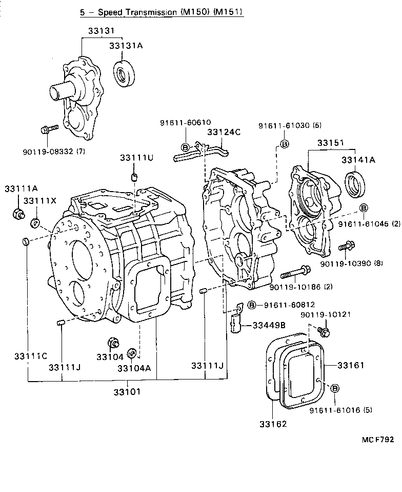 Carcasa de embrague + caja de transmisión