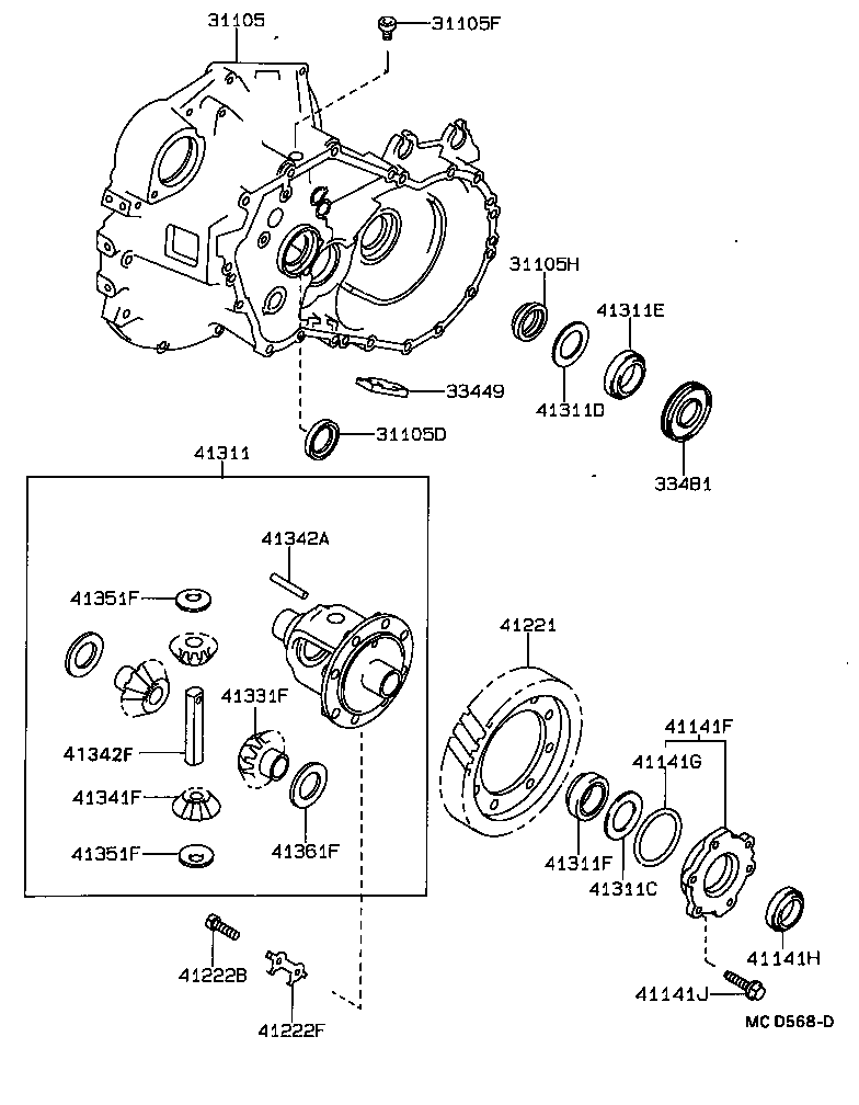 Front Axle Housing & Differential