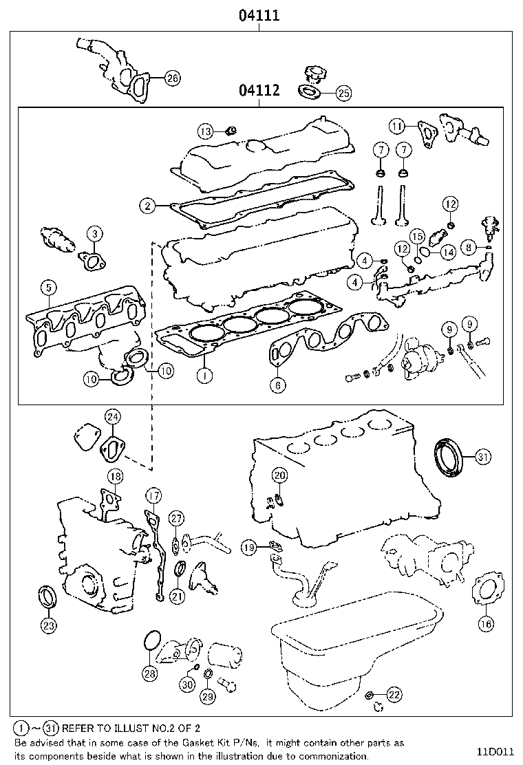 Engine Overhaul Gasket Kit