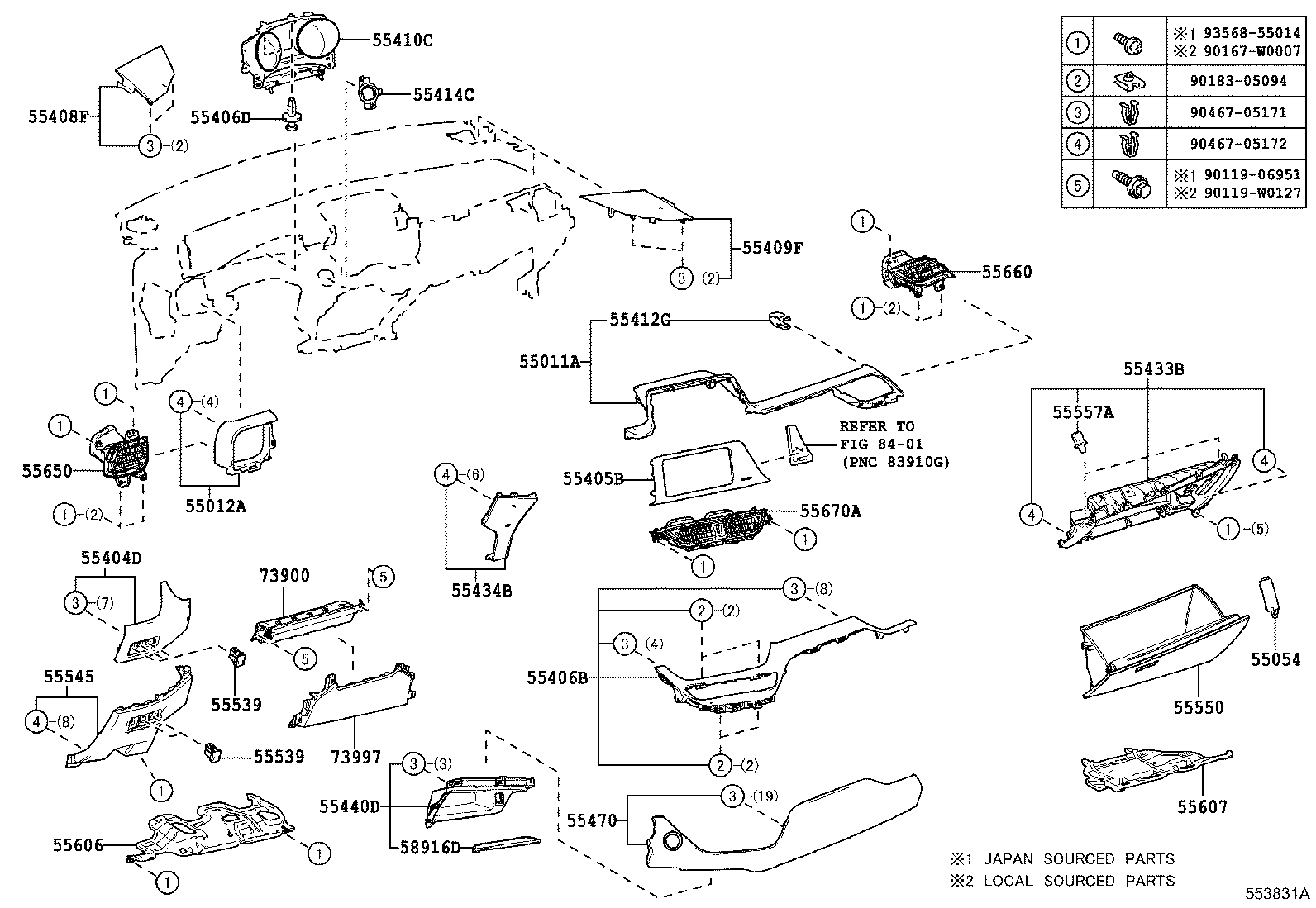 Instrument Panel Glove Compartment