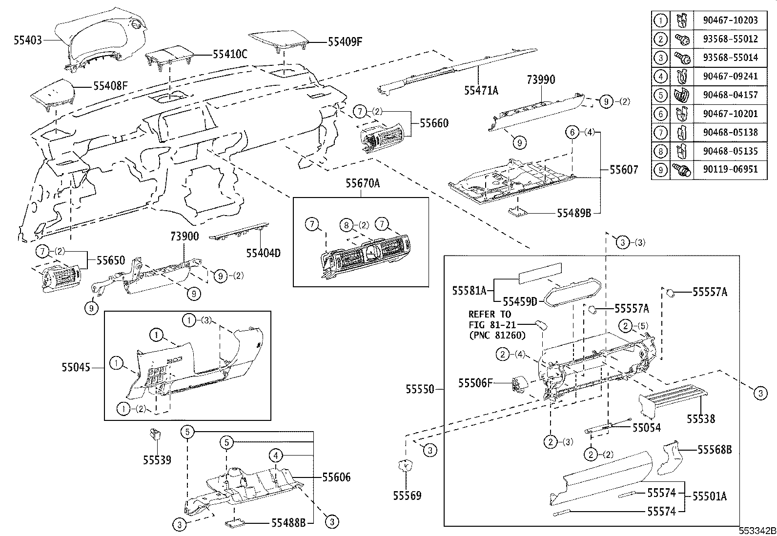 Instrument Panel Glove Compartment