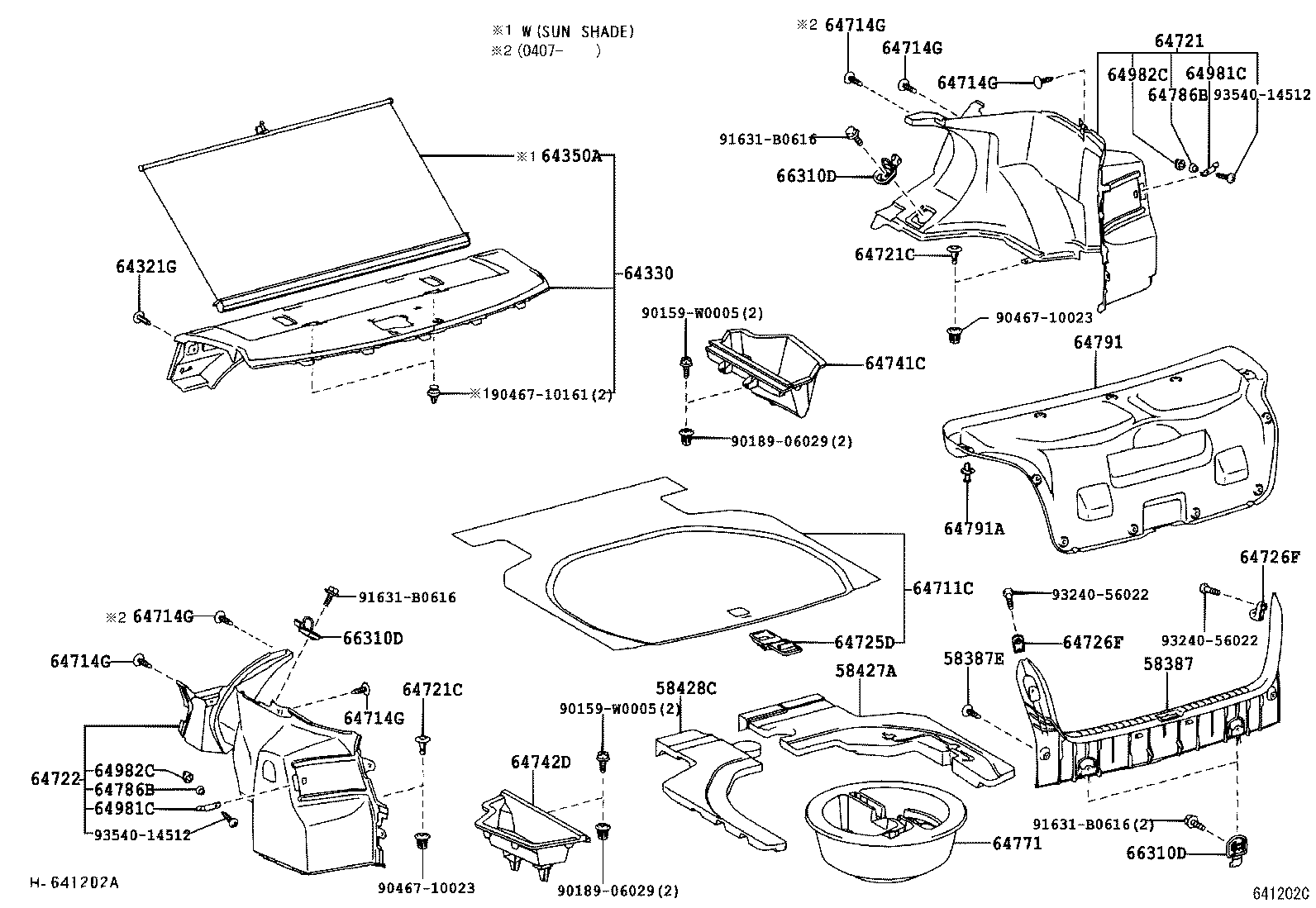 Package Tray Panel & Luggage Compartment Mat