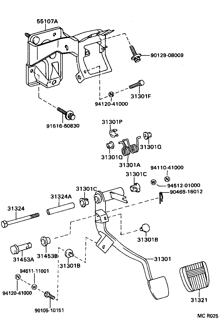 Manguera flexible del pedal del embrague