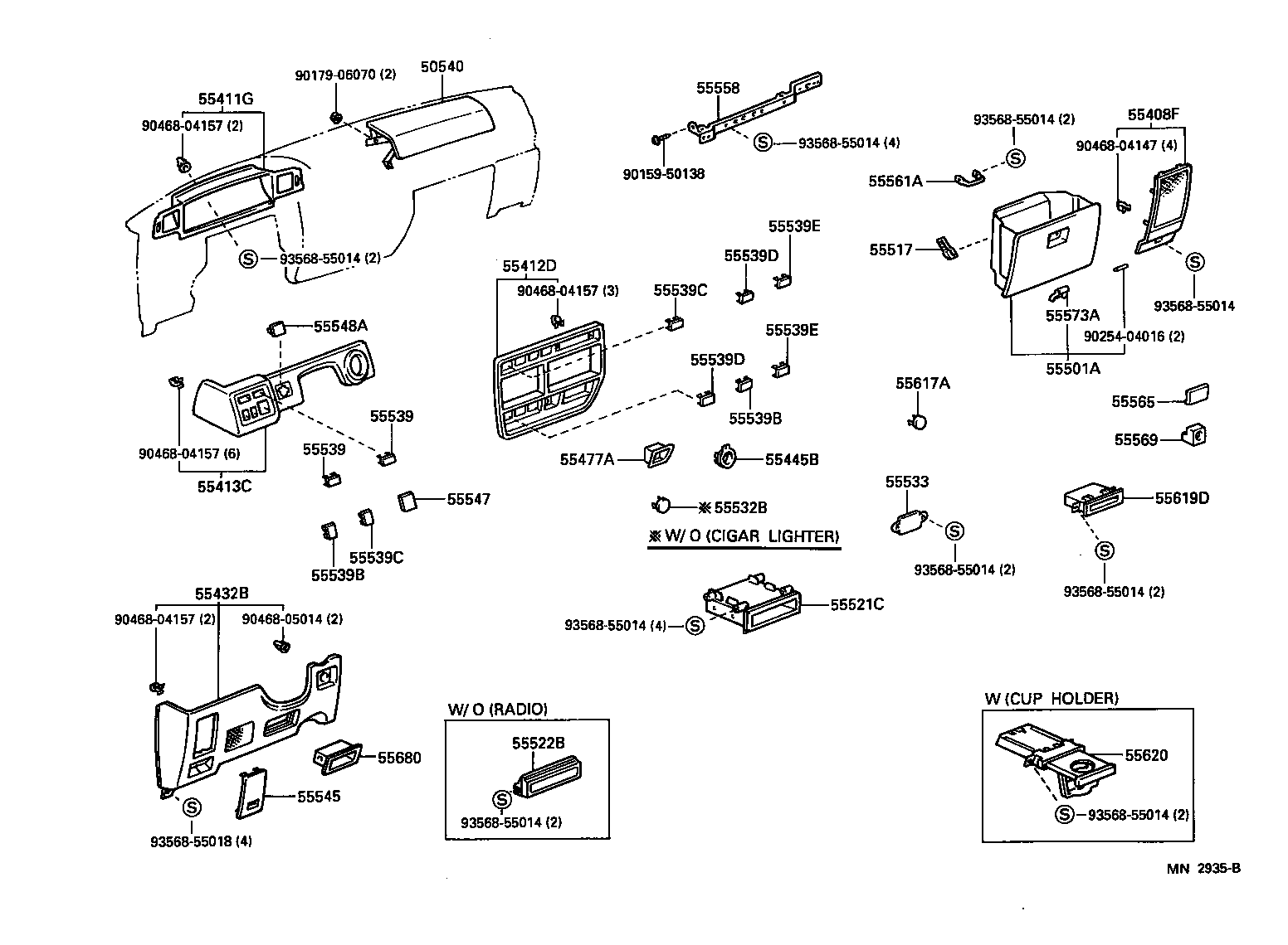 Panel de instrumentos Guantera