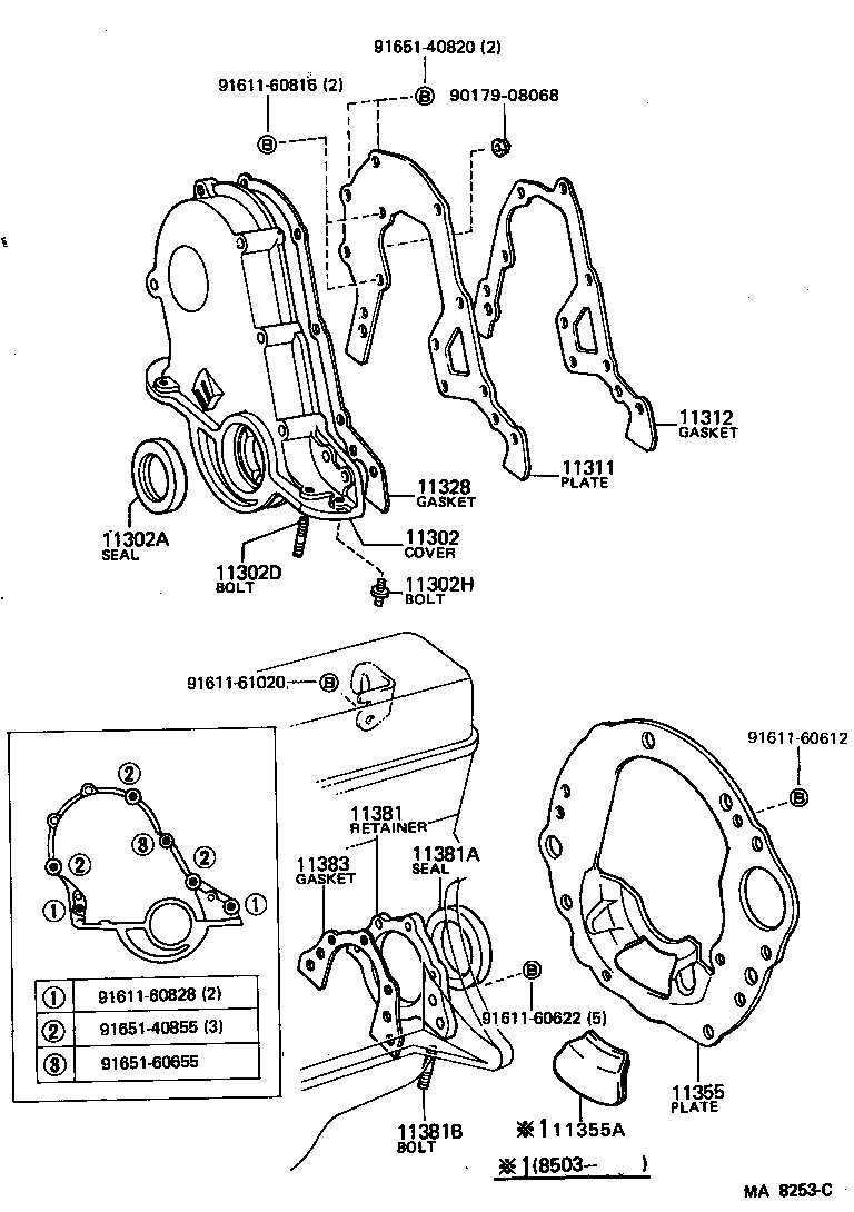 Timing Gear Cover & Rear End Plate