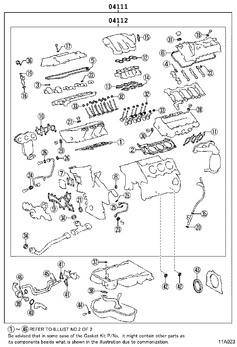 Kit de juntas de revisión del motor