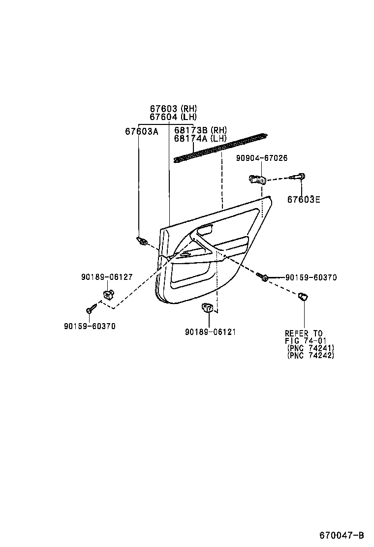 Rear Door Panel & Glass