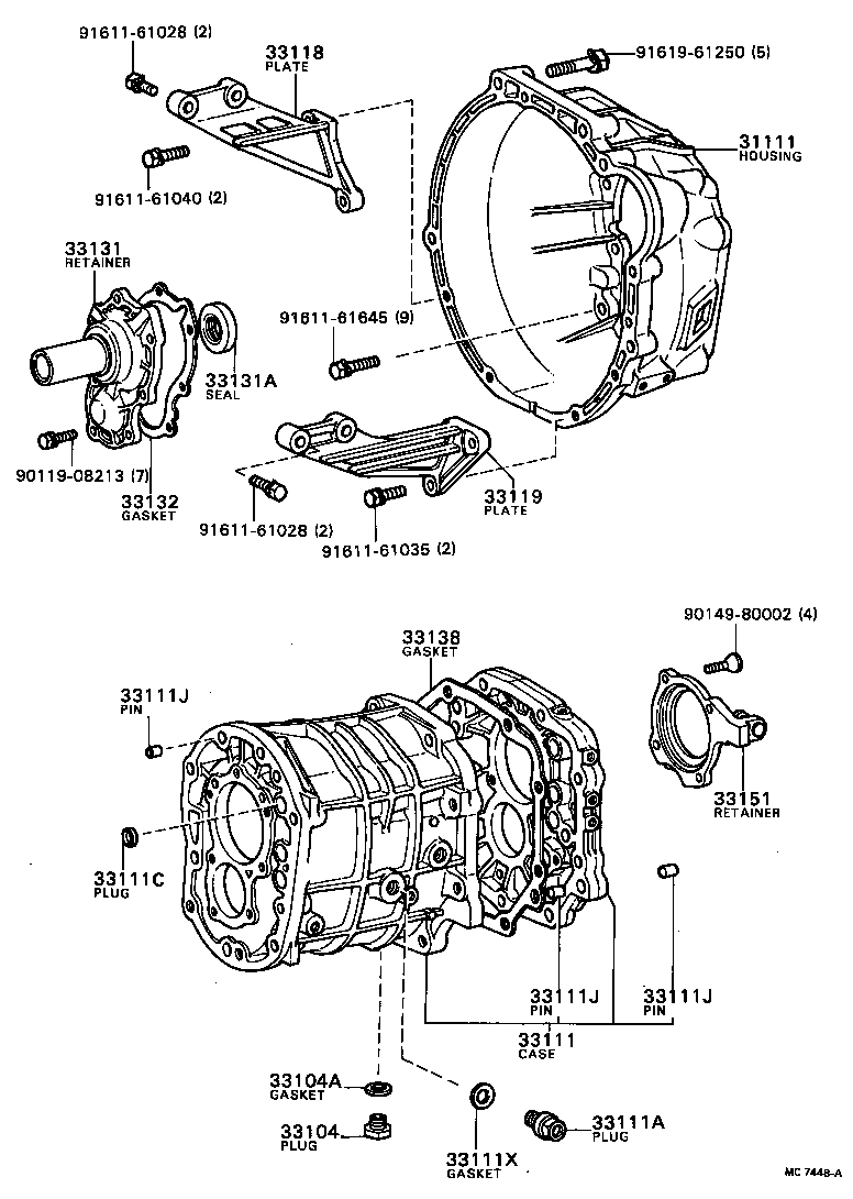 Clutch Housing + Transmission Case