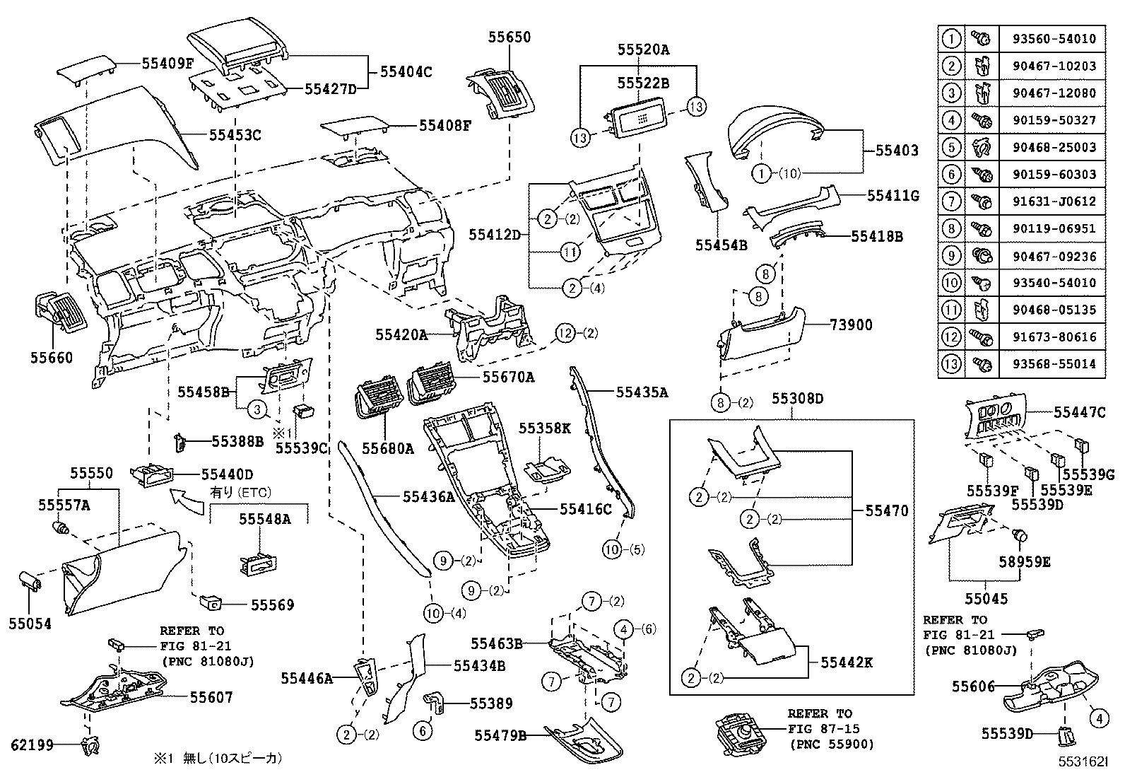 Instrument Panel Glove Compartment