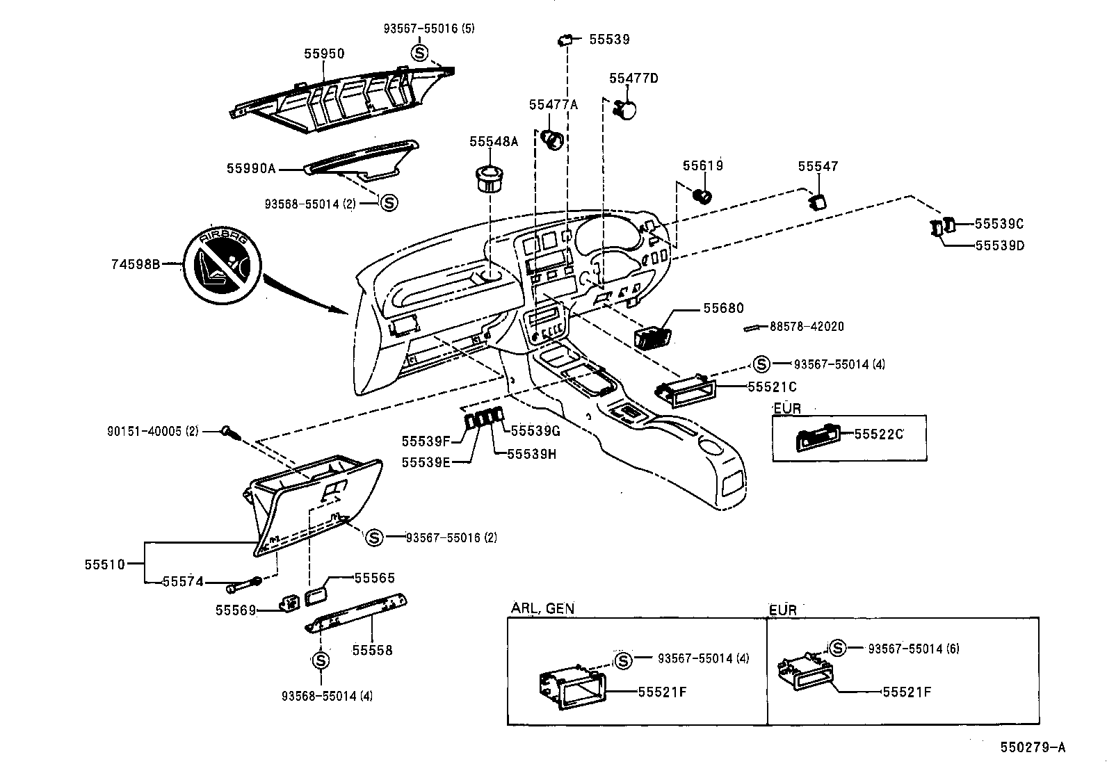 Instrument Panel Glove Compartment