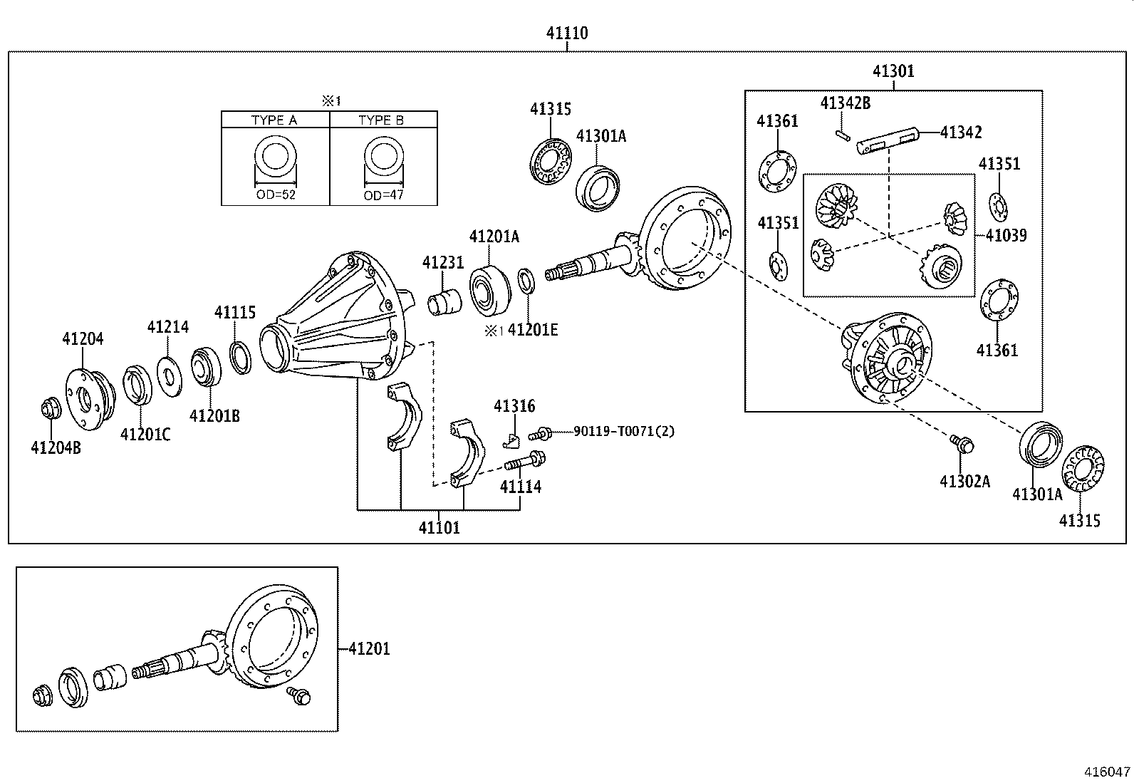 Rear Axle Housing Differential