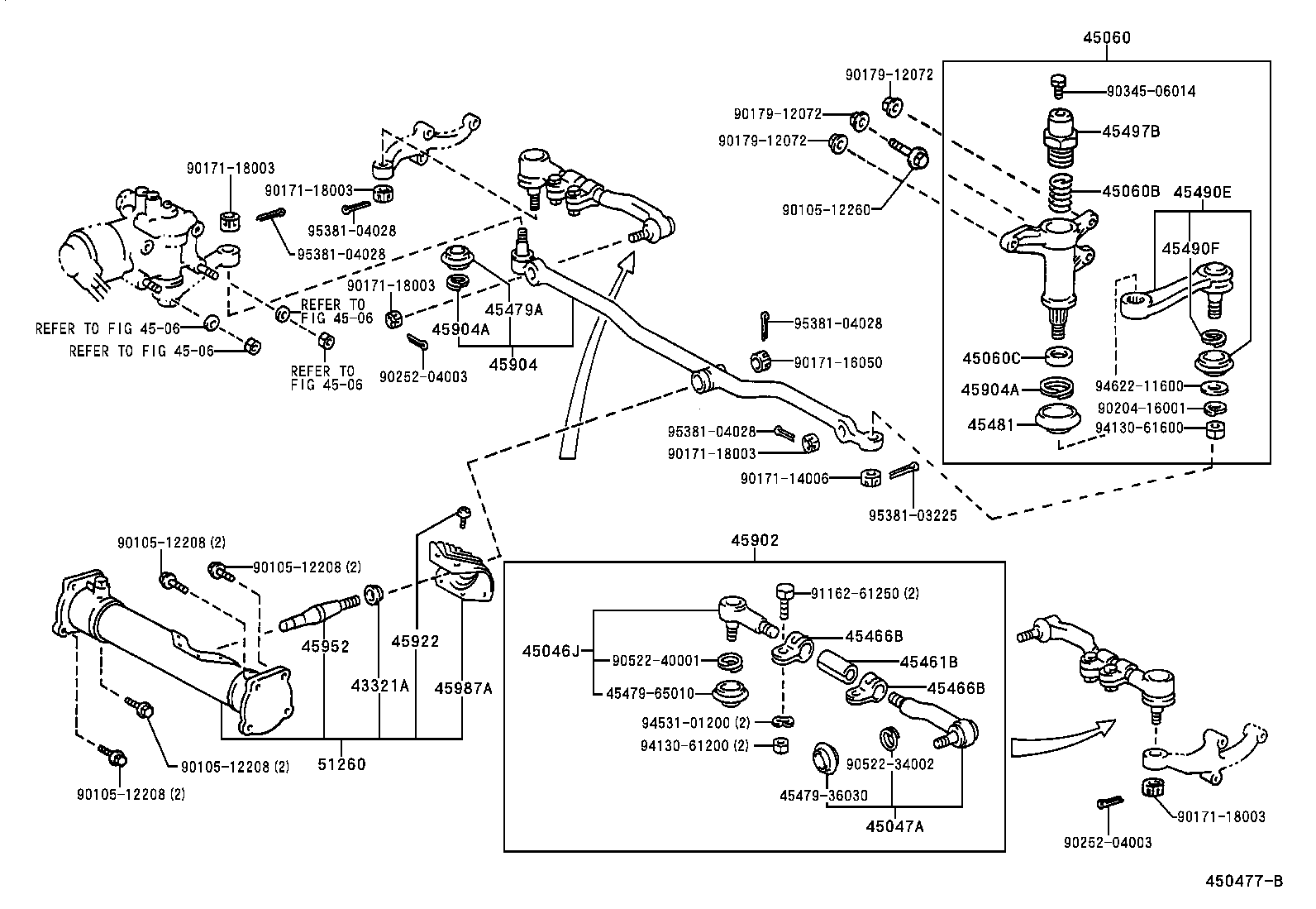 Engranaje de dirección trasero