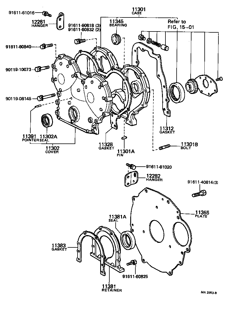 Timing Gear Cover & Rear End Plate