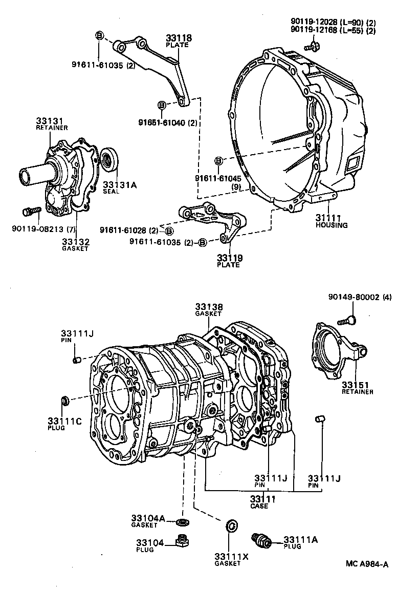 Clutch Housing + Transmission Case