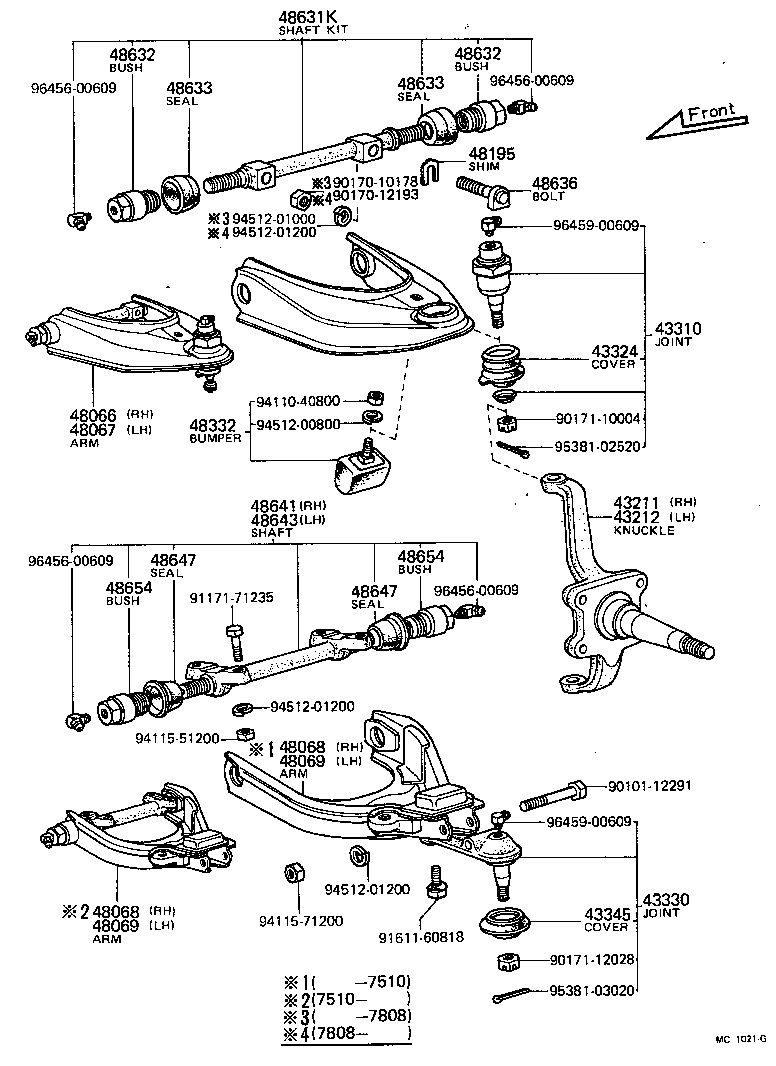 Front Axle Arm Steering Knuckle